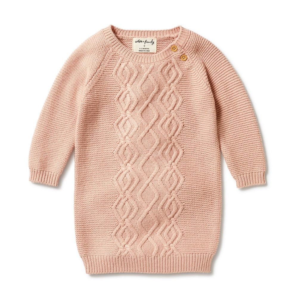 Girls cable sales knit dress