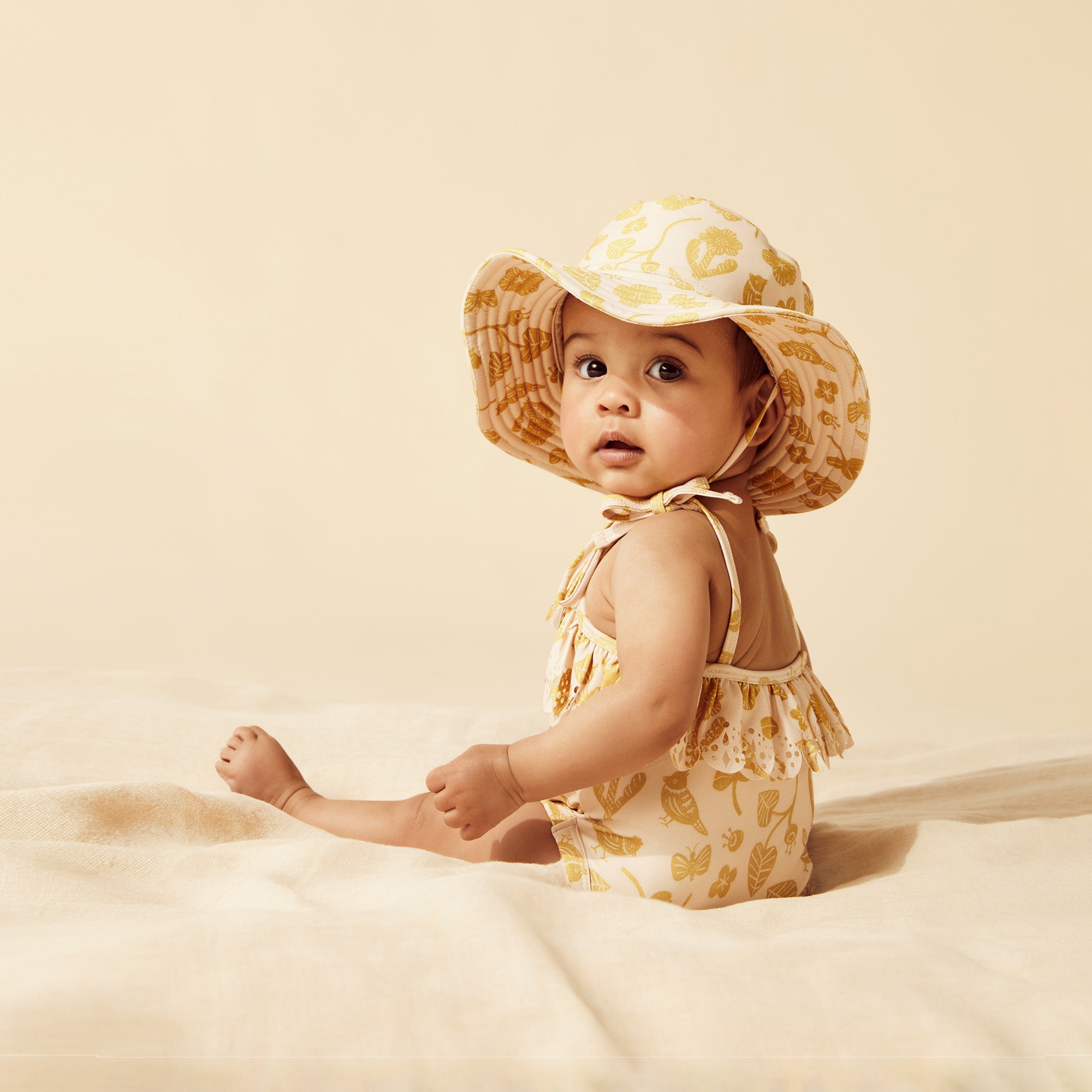 Goldie Floral Swim Sun Hat