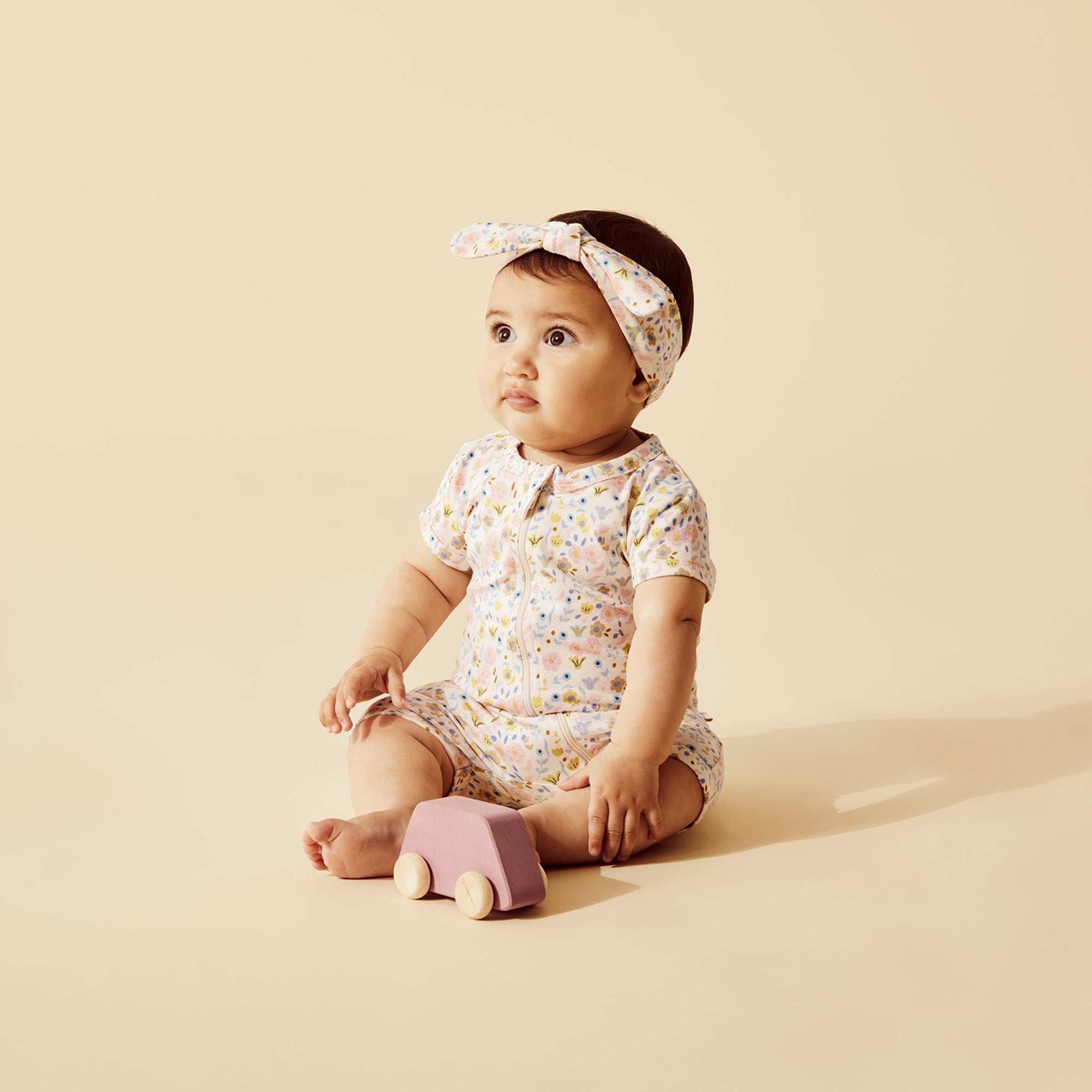 Ava Floral Organic Boyleg Zipsuit