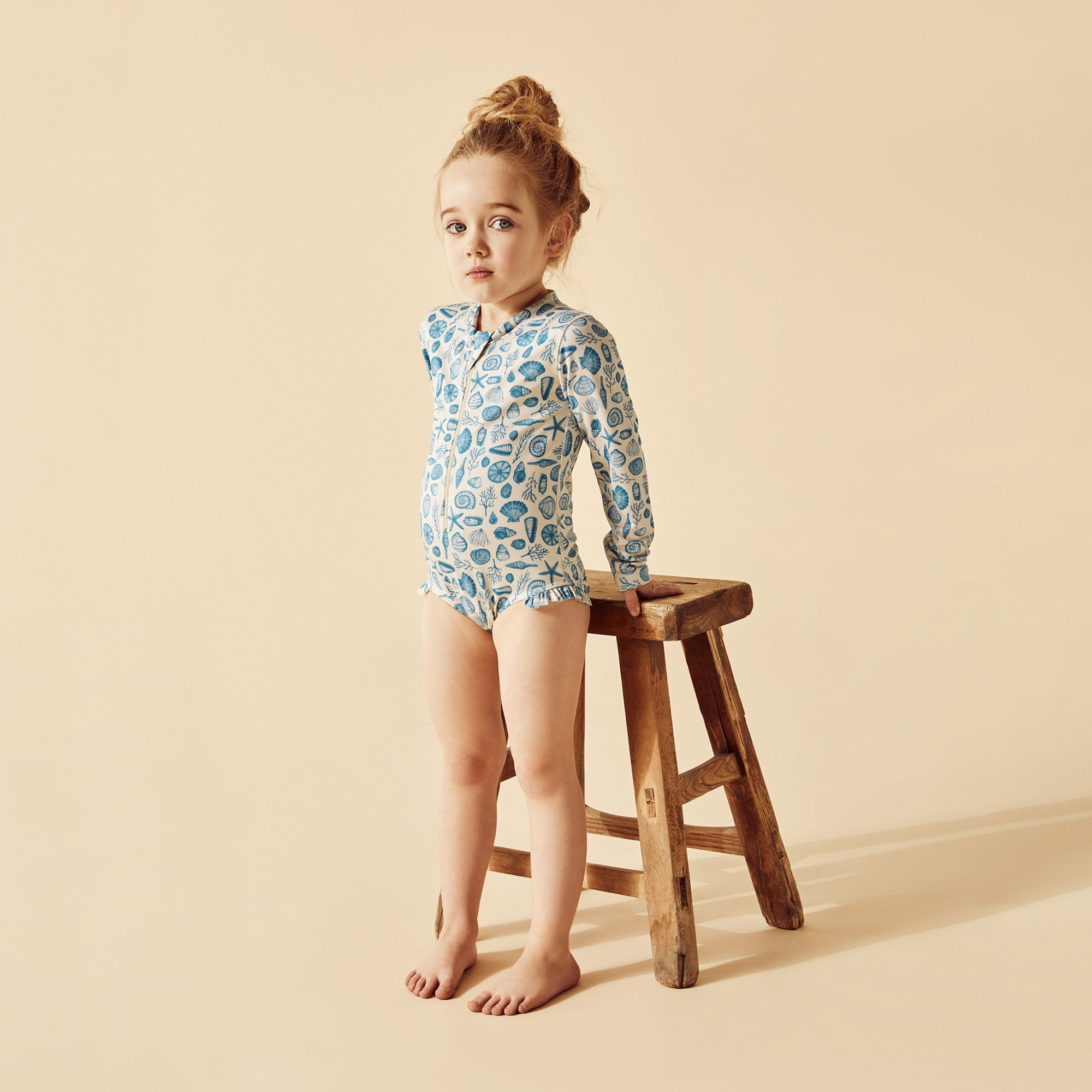 Shells Long Sleeve Swimsuit