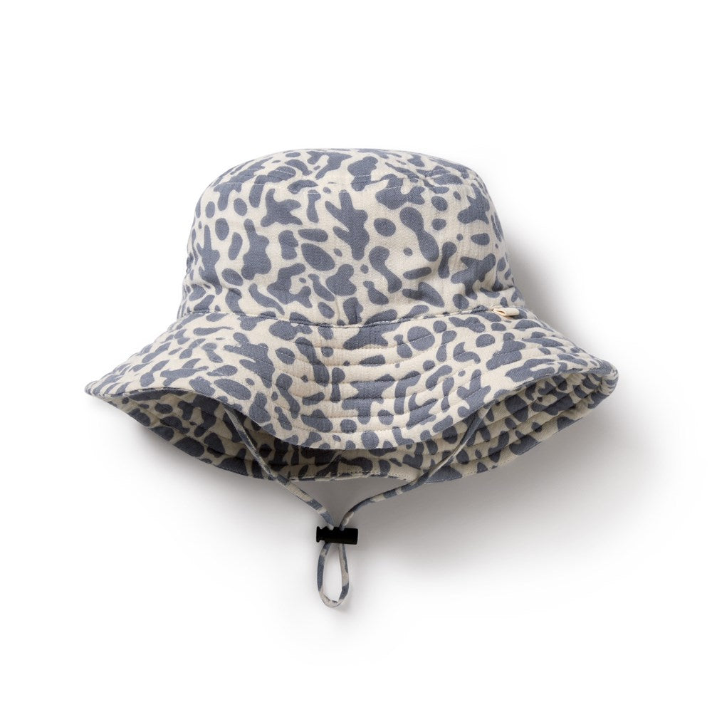 Blue Coral Organic Crinkle Sun Hat