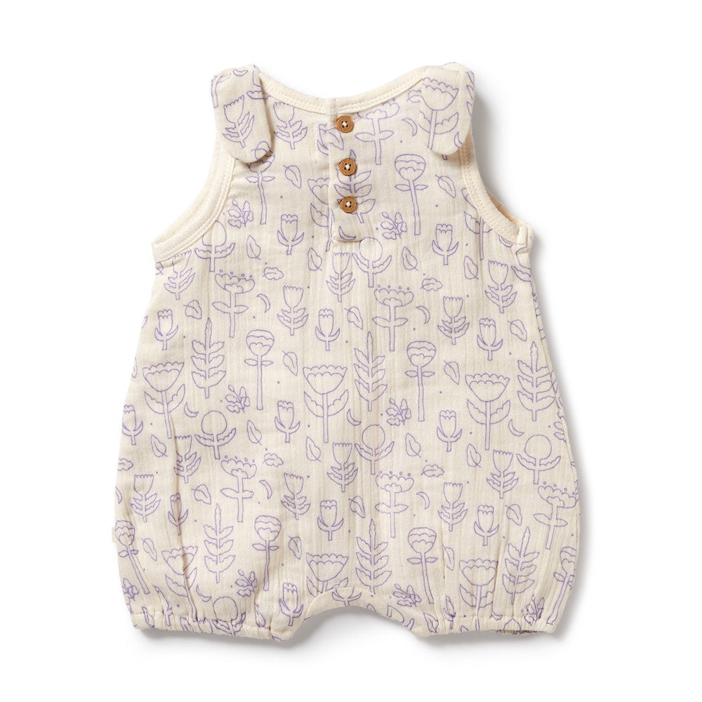 Flow Organic Crinkle Tie Playsuit