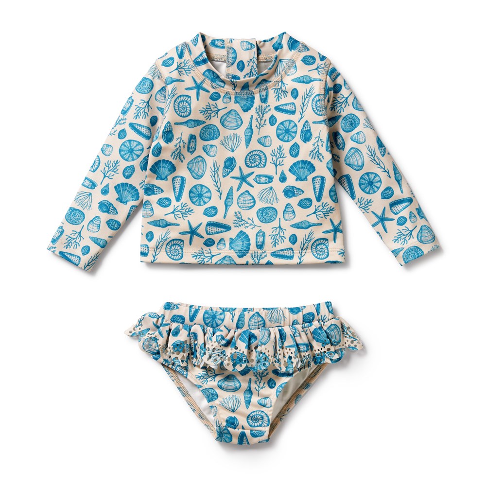 Shells Cutwork Rashie Swim set