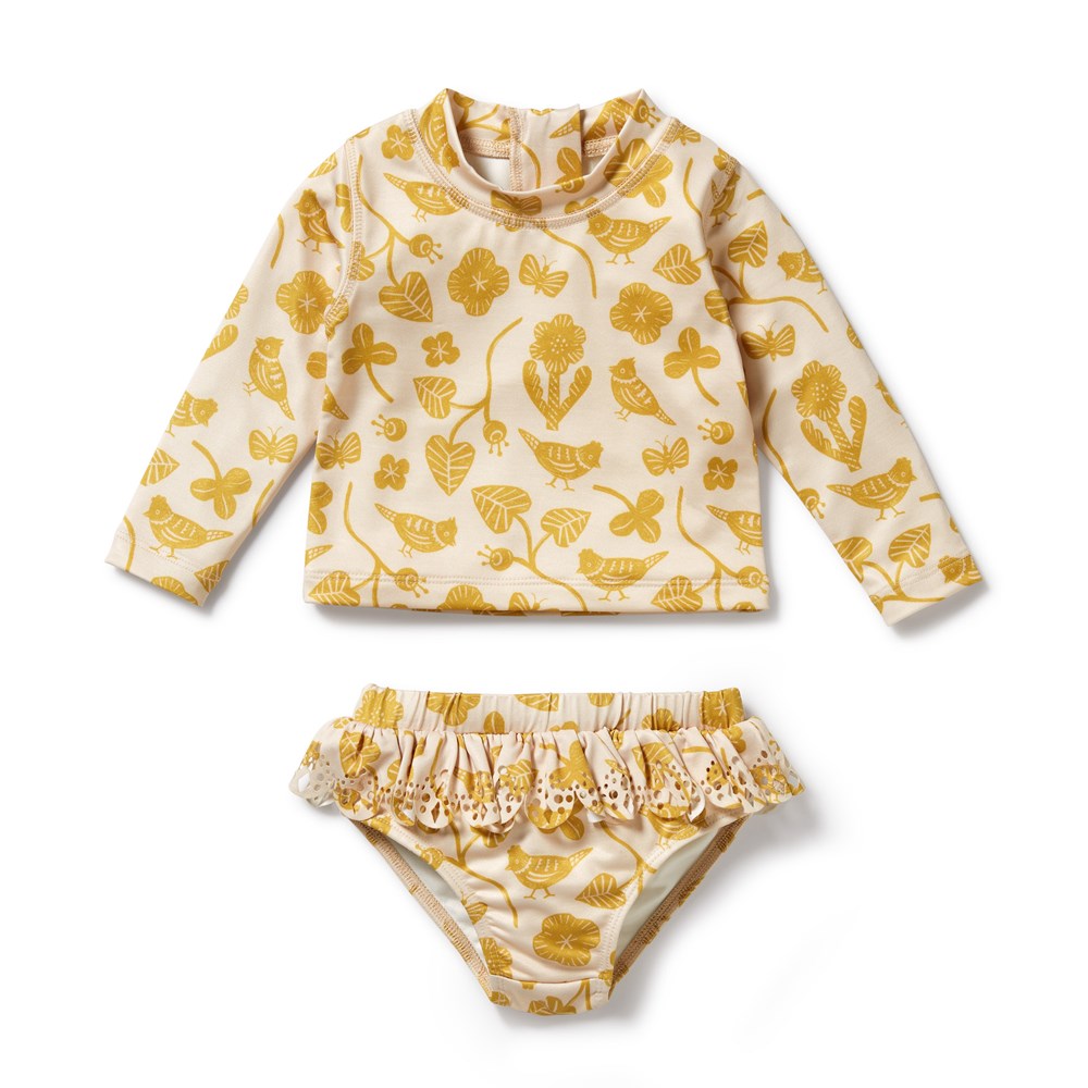 Goldie Floral Cutwork Rashie Swim set