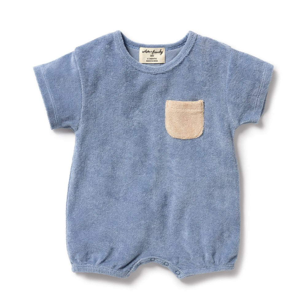 Dusty Blue Organic Terry Growsuit