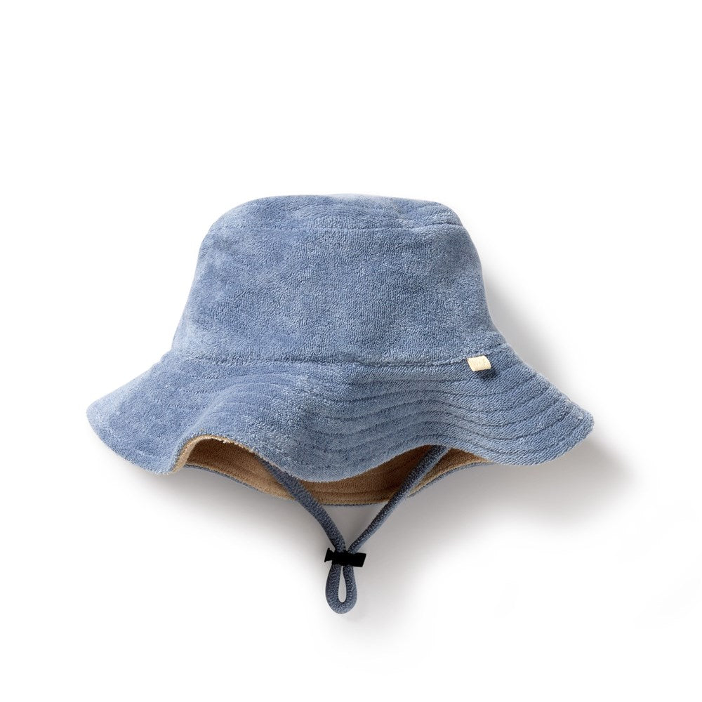 Dusty Blue Organic Terry Sun Hat