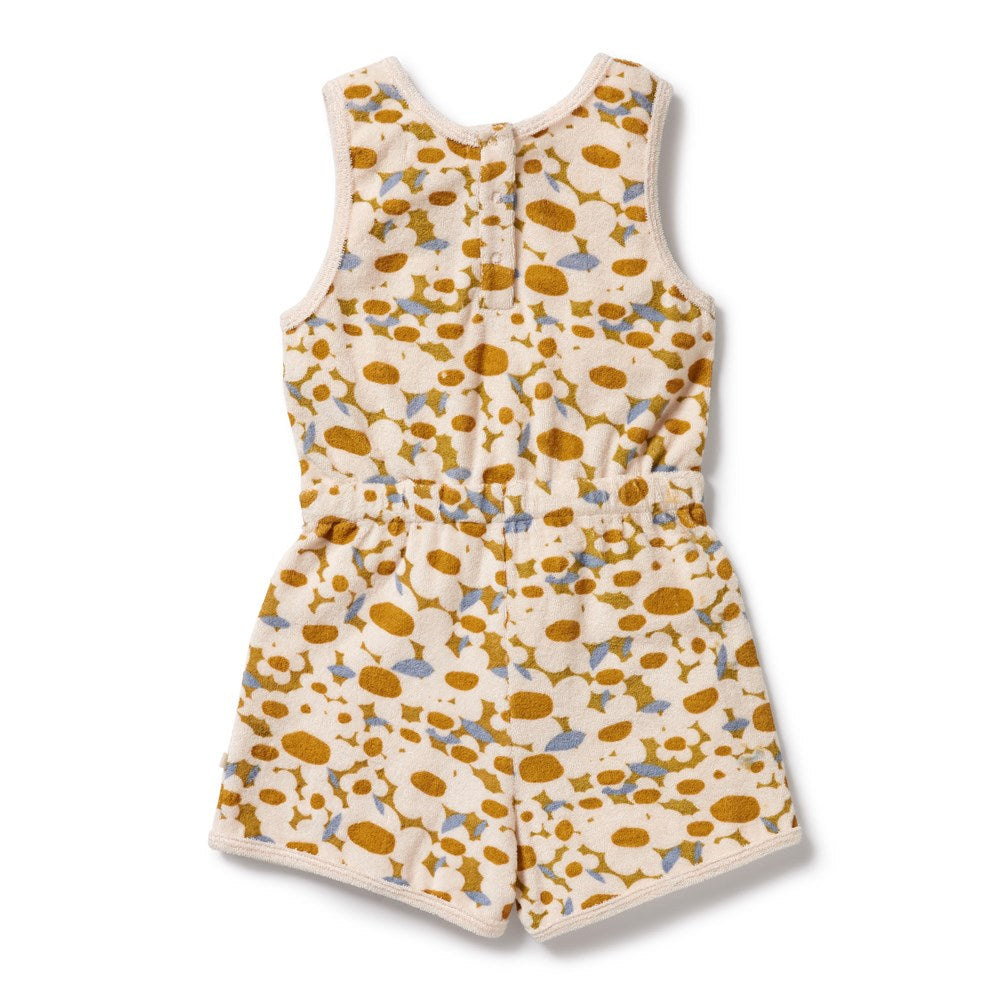 Flower Burst Organic Terry Playsuit