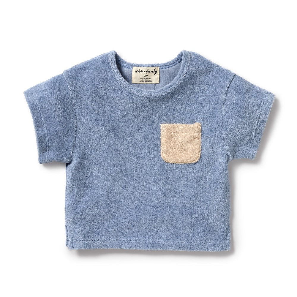 Dusty Blue Organic Terry Tee