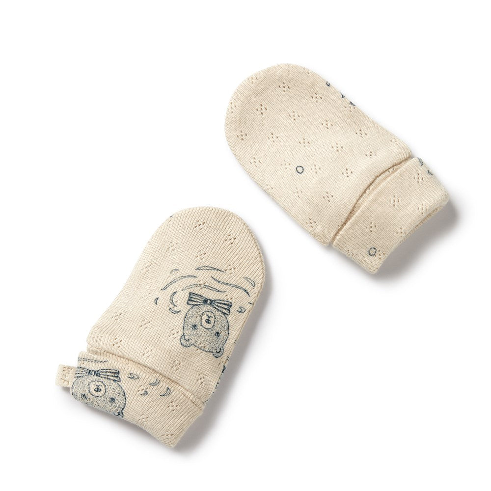 Little Bear Organic Pointelle Mittens