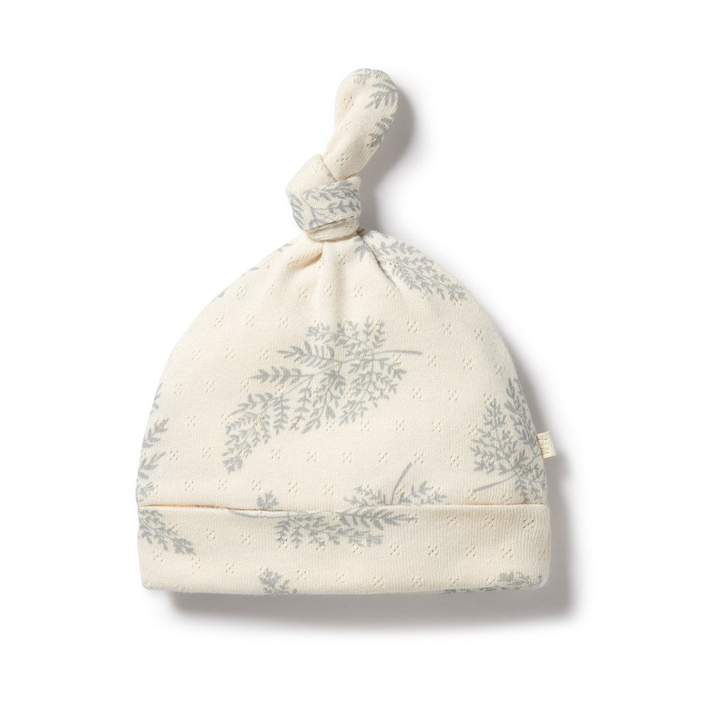 Forever Ferns Organic Pointelle Knot Hat