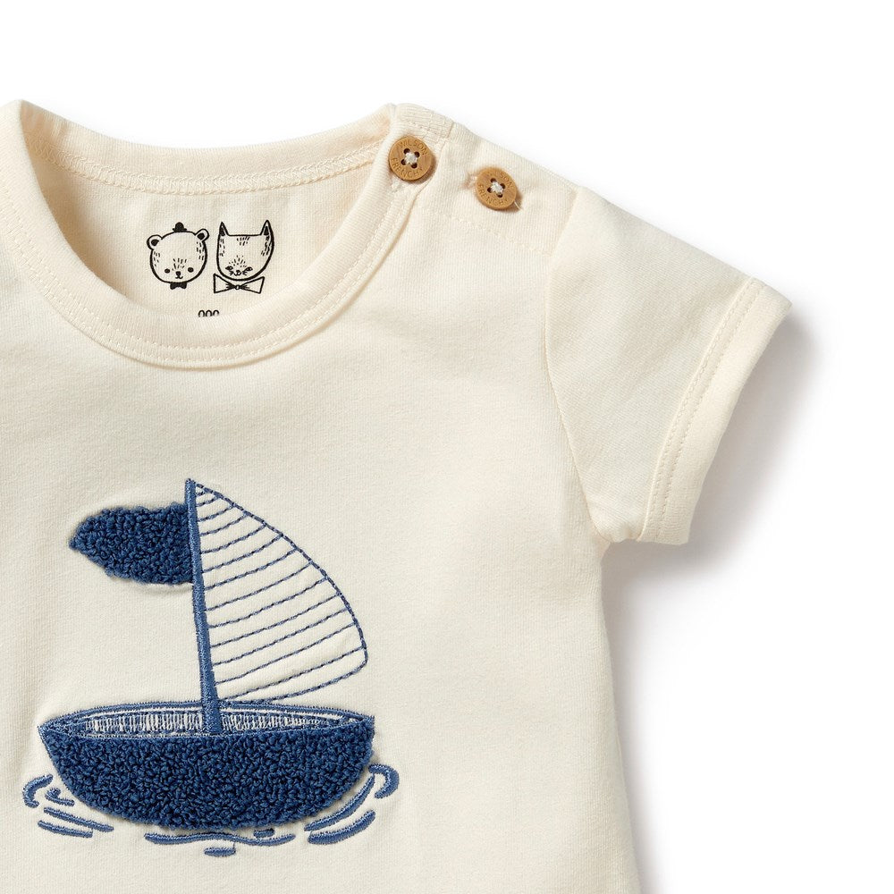 Nautical Organic Bodysuit