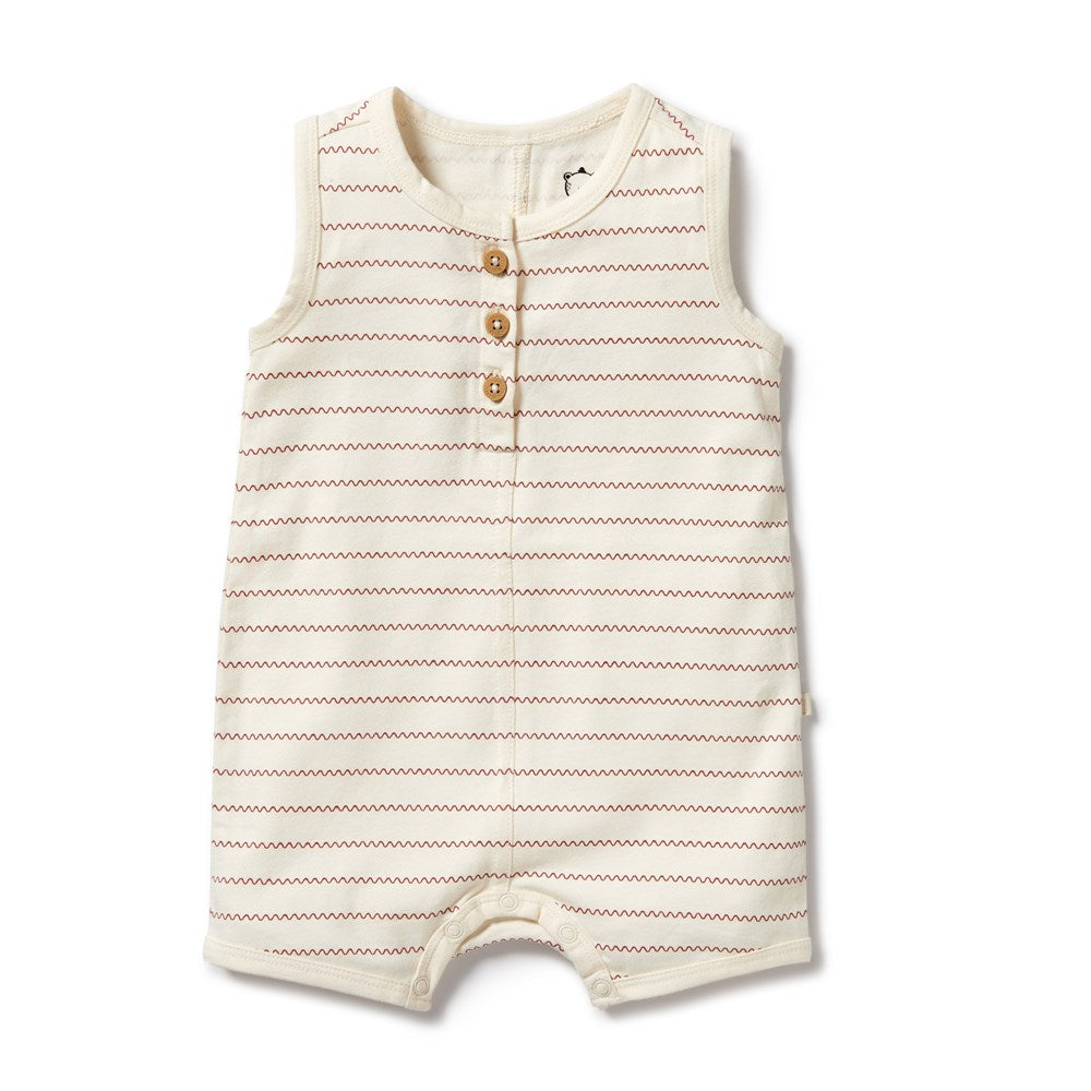 Squiggle Organic Henley Growsuit