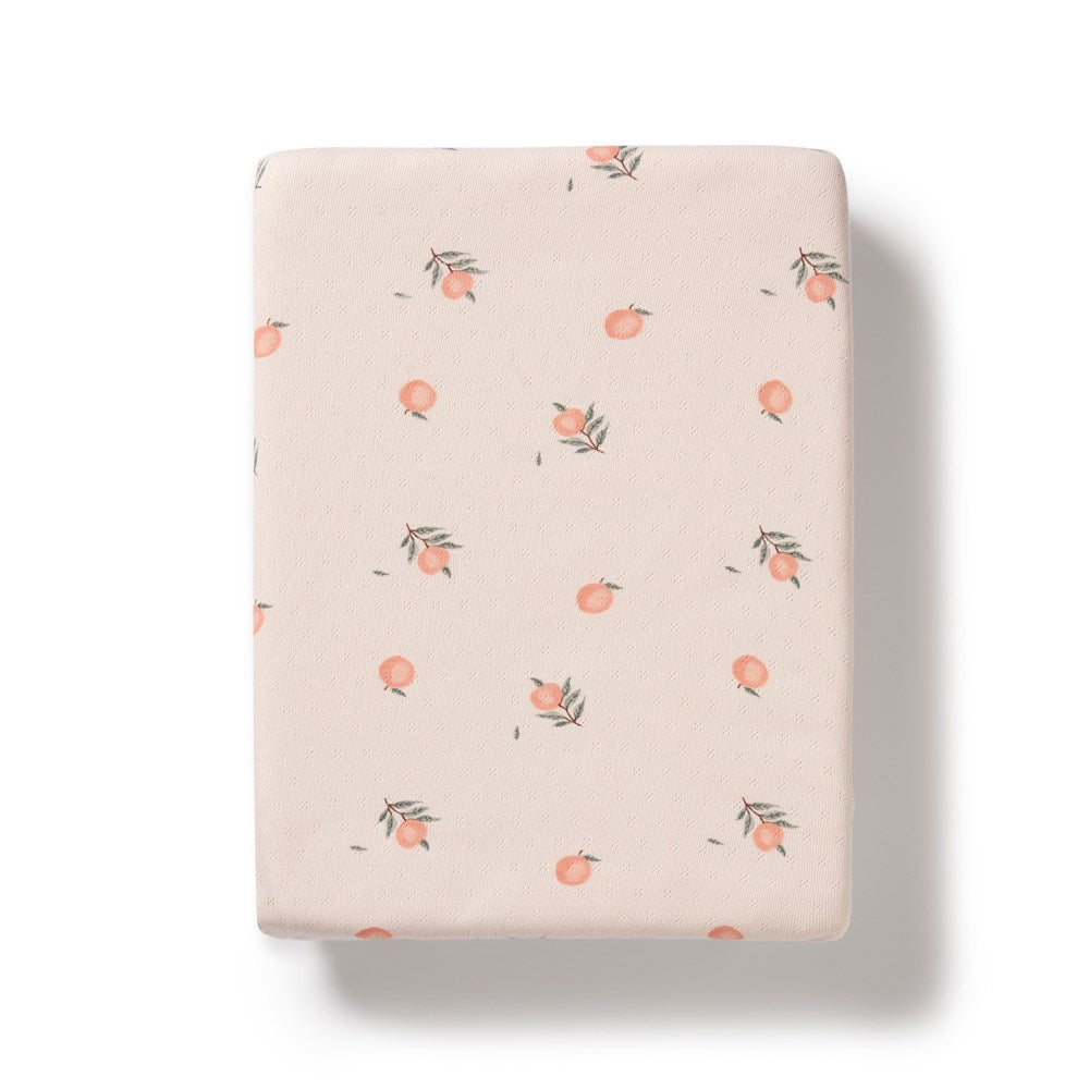 Peaches Organic Pointelle Bassinet Sheet