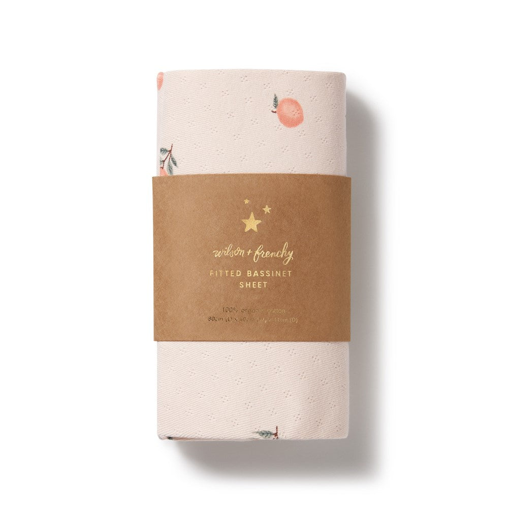 Peaches Organic Pointelle Bassinet Sheet