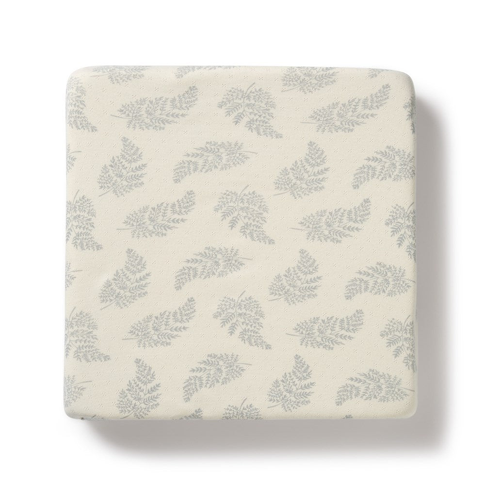 Forever Ferns Organic Pointelle Cot Sheet