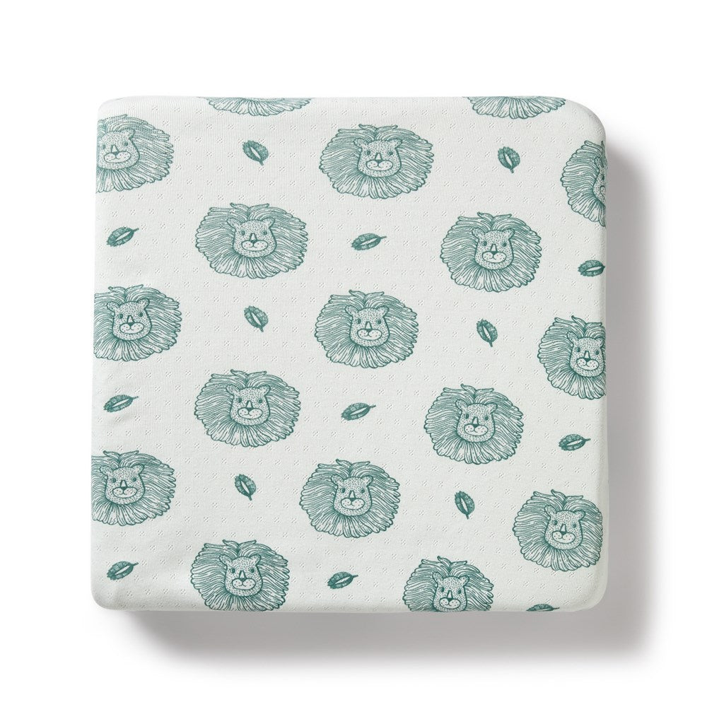 Little Lion Organic Pointelle Cot Sheet