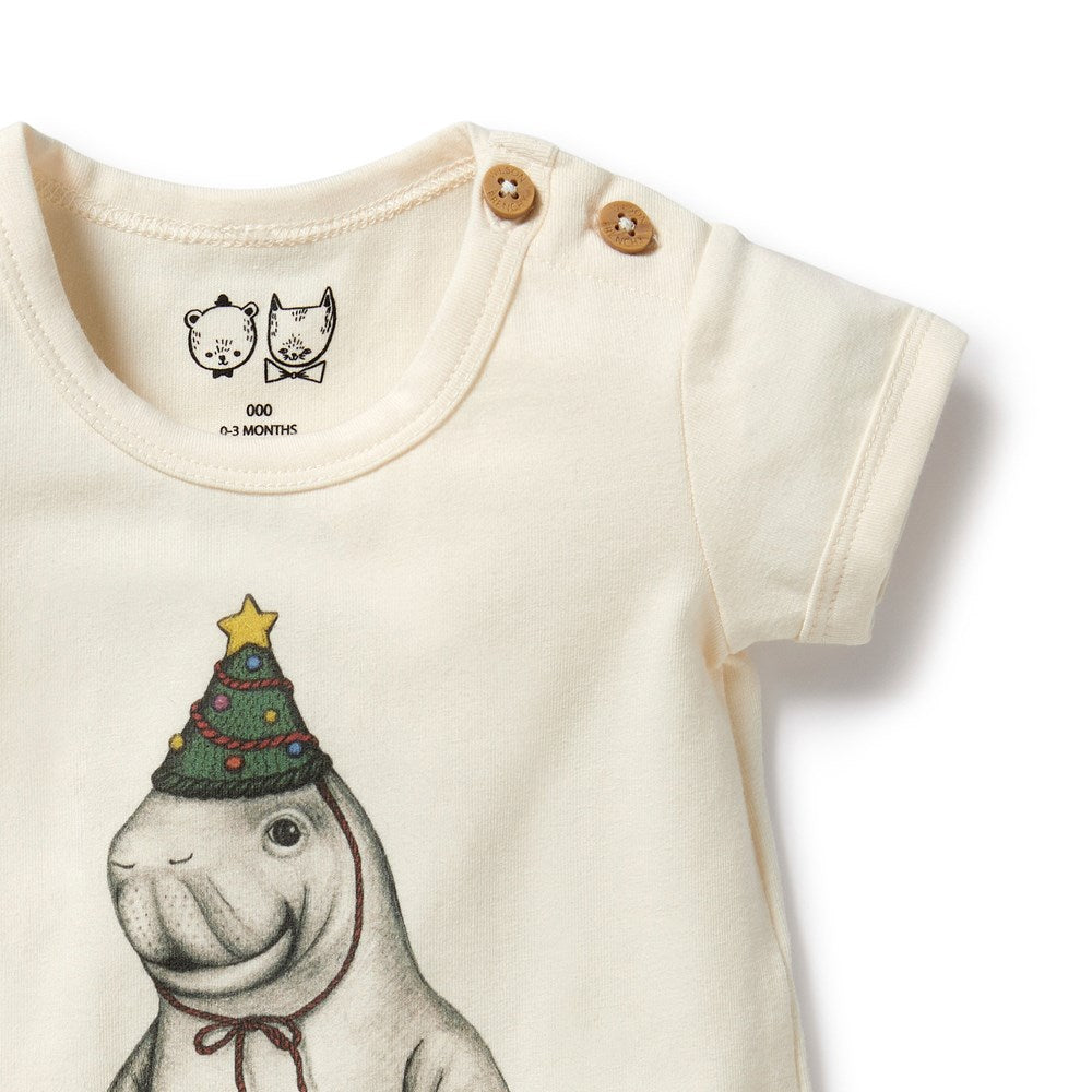 Dugong Organic Christmas Bodysuit