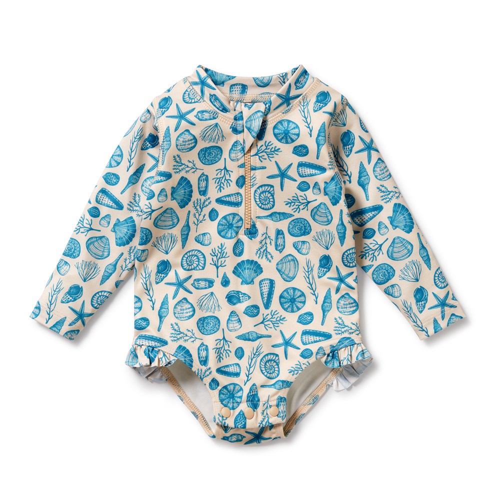 Shells Long Sleeve Swimsuit