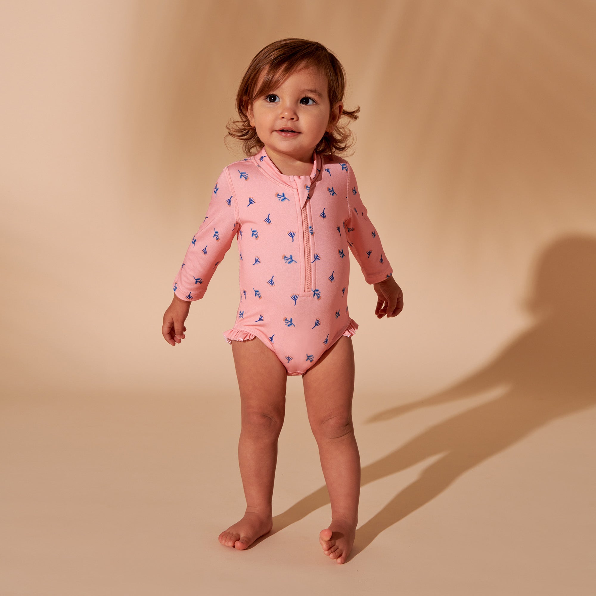 Long sleeve swimsuit hot sale baby girl